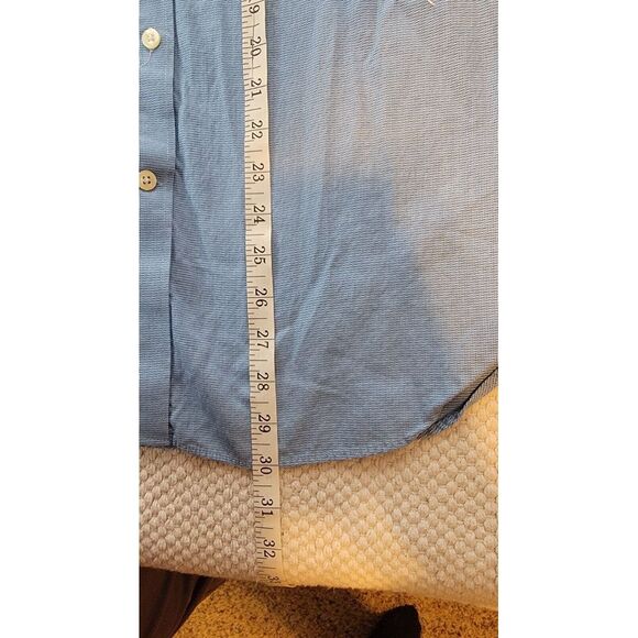 Michael Kors Size 15 1/2‎  32/33  Medium Men's Blue Symetrical Slim Dress Shirt - Picture 6 of 10